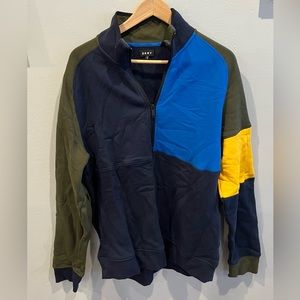 Multicolor quarter zip sweater